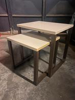 Mooi Ikea bijzettafeltje beige/donkerbruin, Huis en Inrichting, Ophalen, Gebruikt, 50 tot 100 cm, Modern