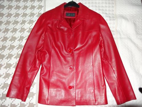 Dames leren jasje Maat 40, Kleding | Dames, Jasjes, Kostuums en Pakken, Gedragen, Jasje, Maat 38/40 (M), Rood, Ophalen of Verzenden