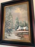 Schilderij sneeuwlandschap, Antiek en Kunst, Ophalen