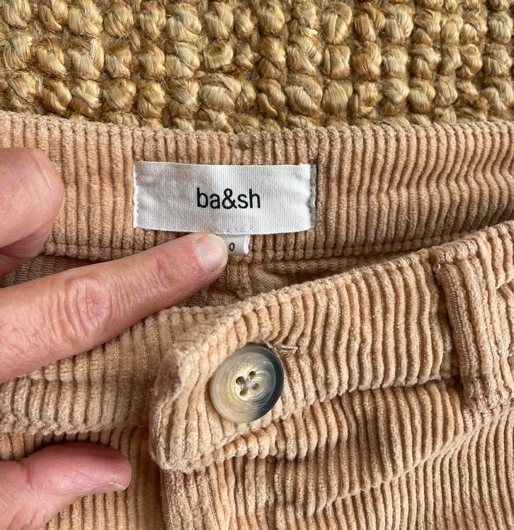 Toffe ba&sh ribfluwelen broek (0/XS), Kleding | Dames, Broeken en Pantalons, Nieuw, Maat 34 (XS) of kleiner, Overige kleuren, Lang