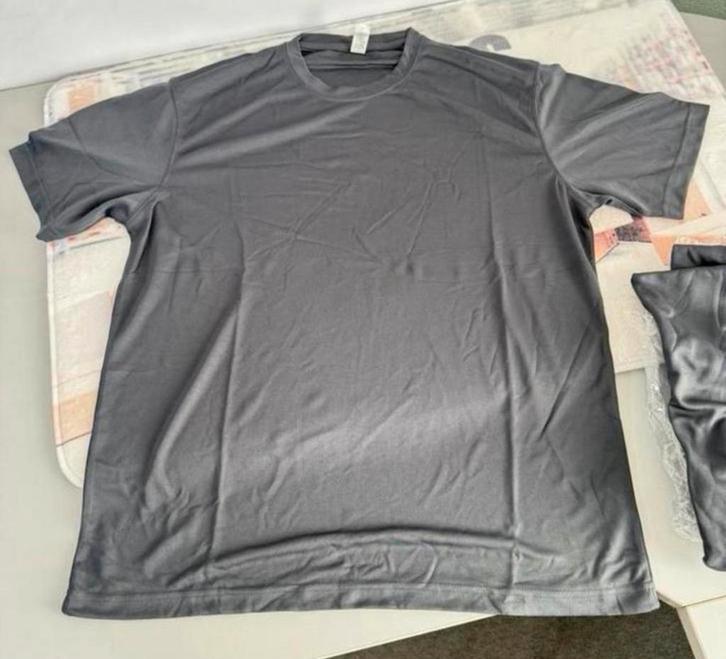 4 Stuks - Cool ademende T-shirt Hardlopen Sport Gym XL grijs, Kleding | Heren, Sportkleding, Nieuw, Algemeen, Maat 56/58 (XL)