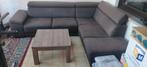 Zetel met poef, Huis en Inrichting, Ophalen, Gebruikt, Hoekbank, 75 tot 100 cm