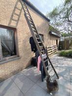 Houten ladder twee delen, Ophalen, Gebruikt, Ladder, Opvouwbaar of Inschuifbaar