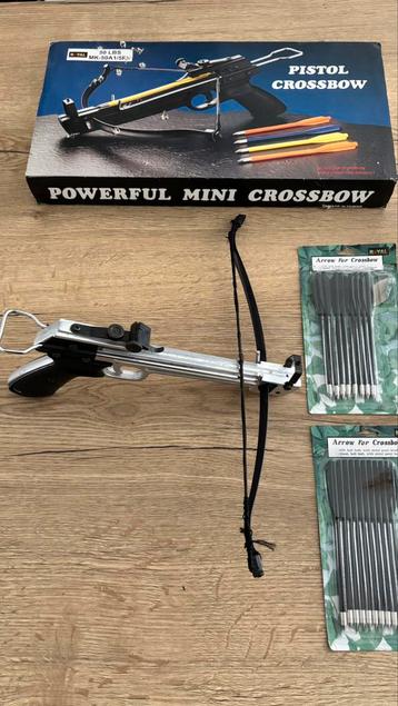 Pistol Crossbow 50 lbs + 18 nieuwe pijlen + reservetouw beschikbaar voor biedingen