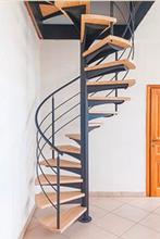 Wenteltrap, metaal en hout, Doe-het-zelf en Bouw, Ophalen of Verzenden, Gebruikt, Trap, 2 tot 4 meter