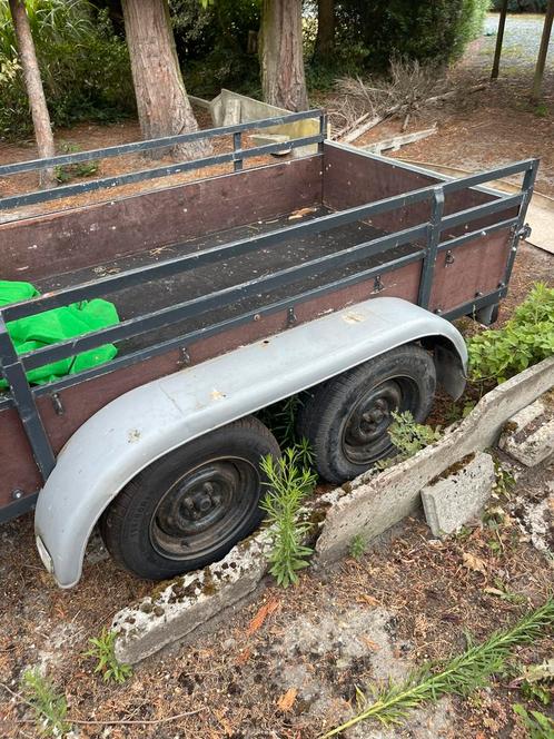 Dubbelas aanhanger met nieuwe bodem, Auto diversen, Aanhangwagen-onderdelen, Gebruikt, Ophalen