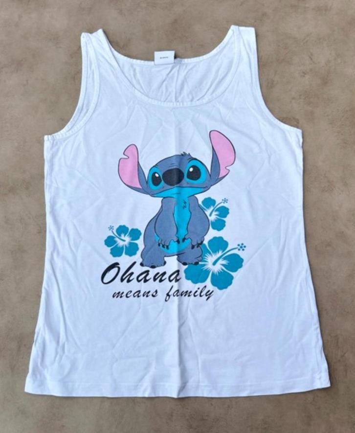 Topje van Stitch (Disney) - maat M, Kleding | Dames, Topjes, Zo goed als nieuw, Maat 38/40 (M), Wit, Zonder mouw, Ophalen of Verzenden