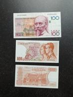 Lotje België 2x 50fr AUNC en 100 Beyaert, Ophalen of Verzenden, Setje