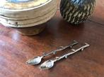 GEM KINGDOM 2 cuillères argent faites main brindilles neuves, Enlèvement ou Envoi