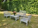 Teak high tea stansted Loungeset compleet., Bank, Gebruikt, 4 zitplaatsen, Hout