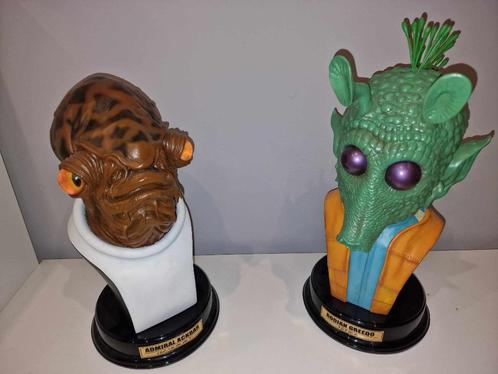 Star Wars Ackbar + Greedo Legendary bust 1/2 Signed Rare !!!, Collections, Star Wars, Comme neuf, Statue ou Buste, Enlèvement