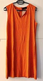 Vila Joy oranje mouwloos kleed met sixties print, Taille 42/44 (L), Enlèvement ou Envoi, Comme neuf, Vila Joy