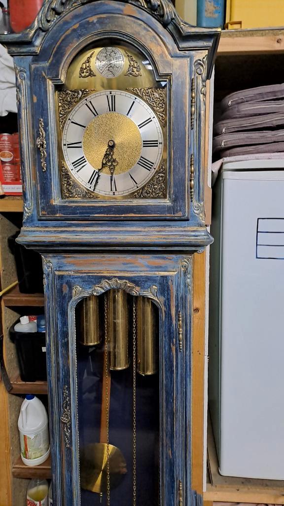 Zeer mooie eiken staande wandklok gerestaureerd, Antiek en Kunst, Antiek | Klokken, Ophalen