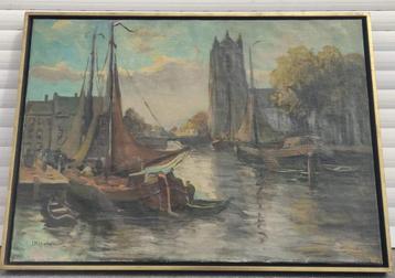 Huile sur toile marine signe j m hendrix beschikbaar voor biedingen