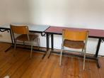 vintage bureau / schoolbankjes met stoelen voor kinderen, Kinderen en Baby's, Ophalen, Gebruikt, Tafel(s) en Stoel(en)