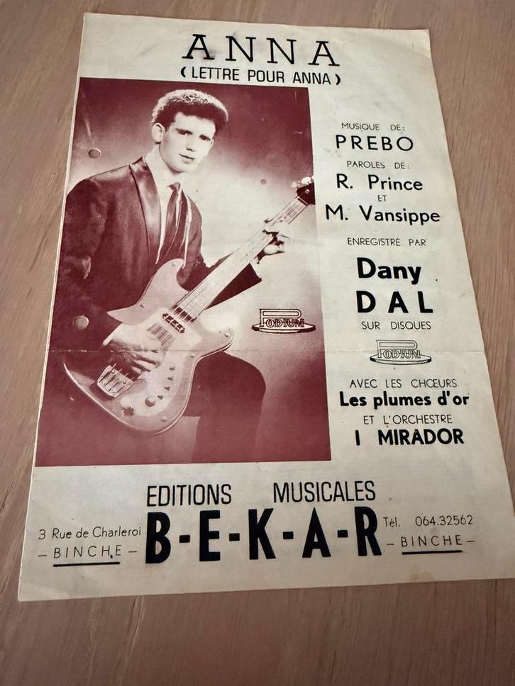 Oude bladmuziek — Brief voor Anna— Dany Dal (1963), Muziek en Instrumenten, Bladmuziek, Gebruikt, Ophalen of Verzenden
