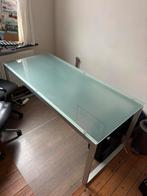 Grand bureau en verre (180cm), Maison & Meubles, Bureaux, Enlèvement, Bureau