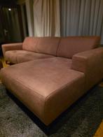L bank kalfsleder i Congac kleur, Huis en Inrichting, Ophalen