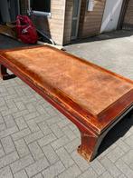 ANTIEK MASSIEF OPIUMBED TAFEL SALONTAFEL VLECHTWERK, Ophalen