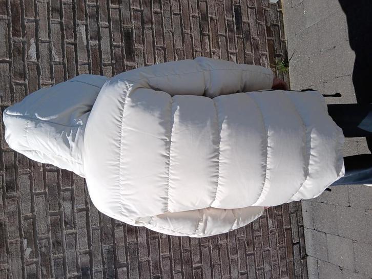 Winterjas dons, Kleding | Dames, Jassen | Winter, Zo goed als nieuw, Maat 38/40 (M), Wit, Ophalen