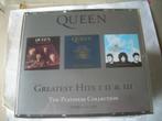 3 CD BOX - QUEEN - GREATEST - I - II - III - THE PLATINUM CO, Boxset, Zo goed als nieuw, 1980 tot 2000, Verzenden