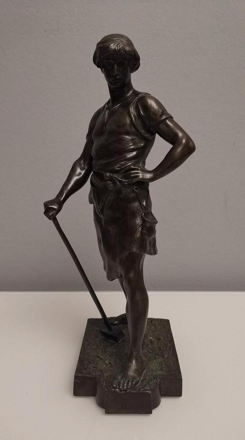 Sculpture Néo baroque en bronze patiné  Émile Picault., Antiquités & Art, Art | Sculptures & Bois, Enlèvement ou Envoi