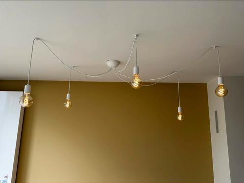 Hanglampen Scandinavische stijl wit, Huis en Inrichting, Lampen | Hanglampen, Zo goed als nieuw, Kunststof, Ophalen of Verzenden