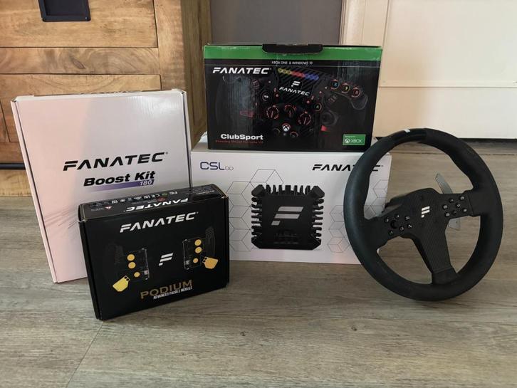 Fanatec CSL DD 5nm (met powerkit 8nm) & extra stuurtje, Computers en Software, Joysticks, Zo goed als nieuw, Ophalen of Verzenden