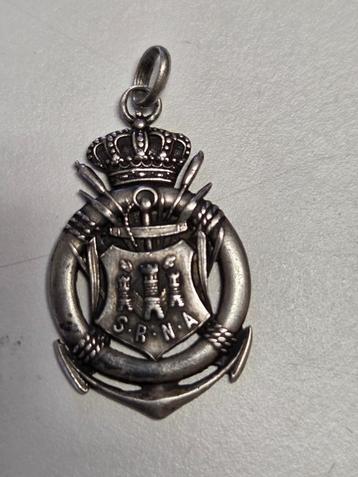 Zilveren sportmadaille S.R.N.A met ketting. 1911 beschikbaar voor biedingen