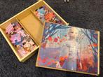 3 houten puzzels Frozen II in houten doos, Comme neuf, 10 à 50 pièces, Enlèvement, 2 à 4 ans