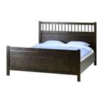 Ikea Hemnes 180 x 220 tweepersoonsbed frame + lattenbodems, Huis en Inrichting, Ophalen, Zwart, Tweepersoons, Zo goed als nieuw