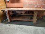 Authentieke houten werkbank met schroef, Doe-het-zelf en Bouw, Werkbanken, Ophalen
