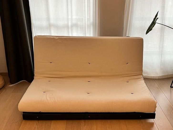 Futon 140x190, Huis en Inrichting, Slaapkamer | Matrassen en Bedbodems, Zo goed als nieuw, Bedbodem, 140 cm, 190 cm of minder