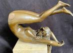 Bronzen naakte dame, Claude/stempel 27cm hoog zuiver brons, Ophalen of Verzenden