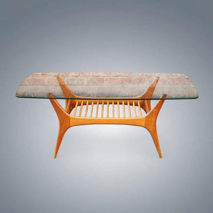 Table basse Vintage Alfred Hendrickx Belform mod 208 1950's, Antiquités & Art, Antiquités | Meubles | Tables, Enlèvement