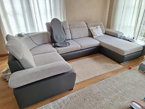 Grote sofa met slaapbank met hoekopstelling, Huis en Inrichting, Zetels | Zetels, Gebruikt, Hoekbank, Driepersoons, Ophalen