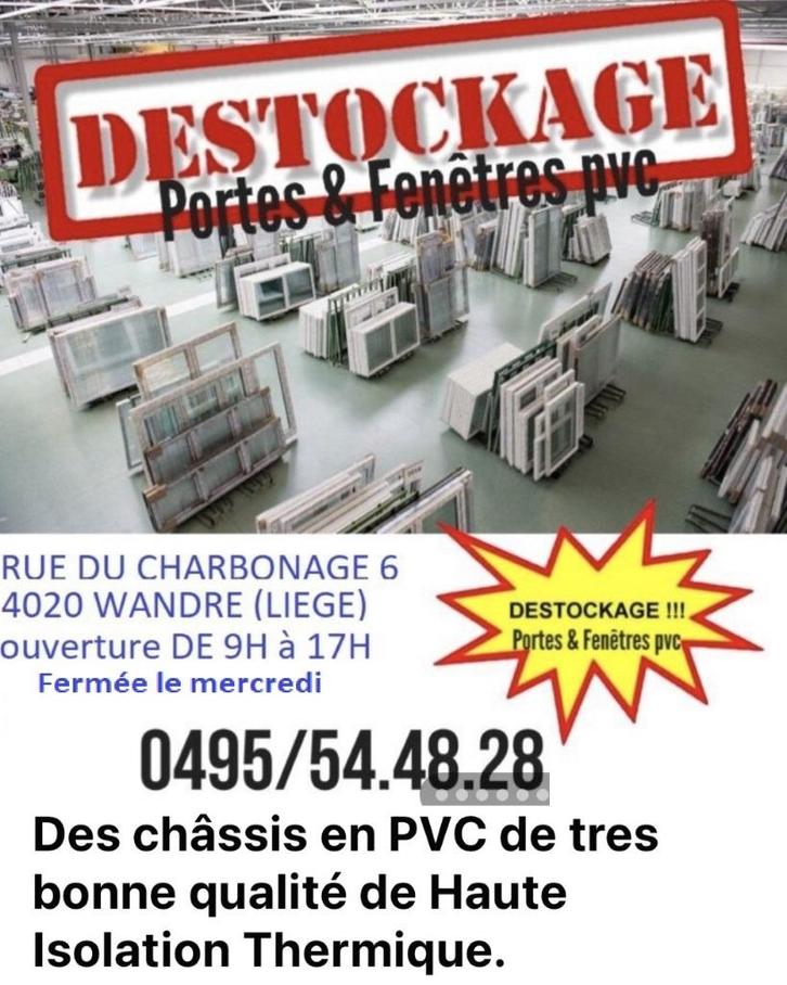Ontbevoorrading van PVC-kozijnen en -deuren, Doe-het-zelf en Bouw, Glas en Ramen, Nieuw, Dubbelglas, Veiligheidsglas, Ophalen