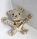 Vintage Teddybeer Broche met steentjes Bj for Beatrix Beer, Handtassen en Accessoires, Broches, Ophalen of Verzenden, Zo goed als nieuw