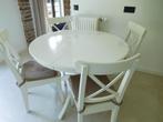 Table RONDE extensible, blanc, 110/155 cm 4/6 personnes, Maison & Meubles, Enlèvement, Utilisé