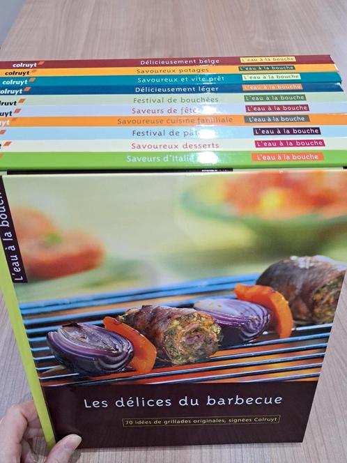 "L'eau à la bouche" lot de 11 livres de cuisine Colruyt, Livres, Livres de cuisine, Comme neuf, Italie, Enlèvement