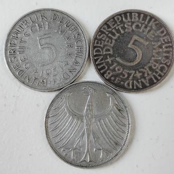 15 zilvermarken Zilver Duitsland  beschikbaar voor biedingen