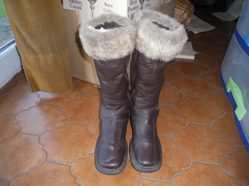 chaussure femme, Ophalen, Hoge laarzen, Bruin, Zo goed als nieuw