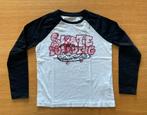 T-shirt blanc à longues manches noires Skate - 8 ans - 3€, Comme neuf, Chemise ou À manches longues, Garçon