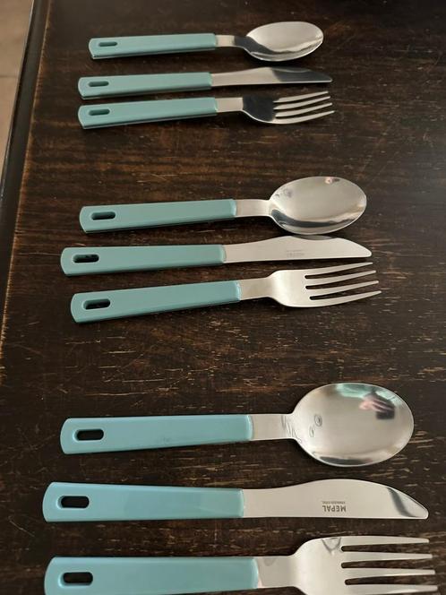 Bestekset 3-delig Bestek Nordic Green, Caravans en Kamperen, Mobilhome-accessoires, Zo goed als nieuw, Ophalen of Verzenden