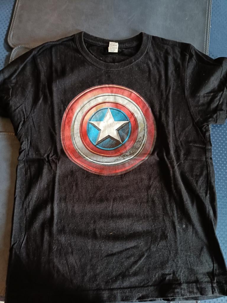 Tshirt captain Amerika maat134, Ophalen of Verzenden, Gebruikt