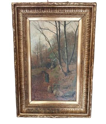 André Collin (1862-1930) "houtsprokkelaar". beschikbaar voor biedingen