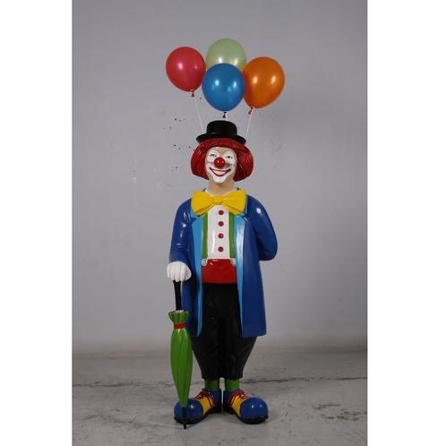 Clown avec parapluie et ballons - Statue de clown 157 cm, Collections, Statues & Figurines, Neuf, Enlèvement ou Envoi