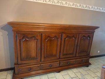 Grand buffet en bois massif – style classique, Avec tiroir(s), 25 à 50 cm, 200 cm ou plus, Comme neuf