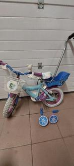 Kinderfiets Frozen met steunwieltjes en handvat, Fietsen en Brommers, Ophalen, Gebruikt, Zijwieltjes