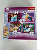 Disney Princess 4 puzzels, Comme neuf, Plus de 50 pièces, 4 à 6 ans, Enlèvement ou Envoi